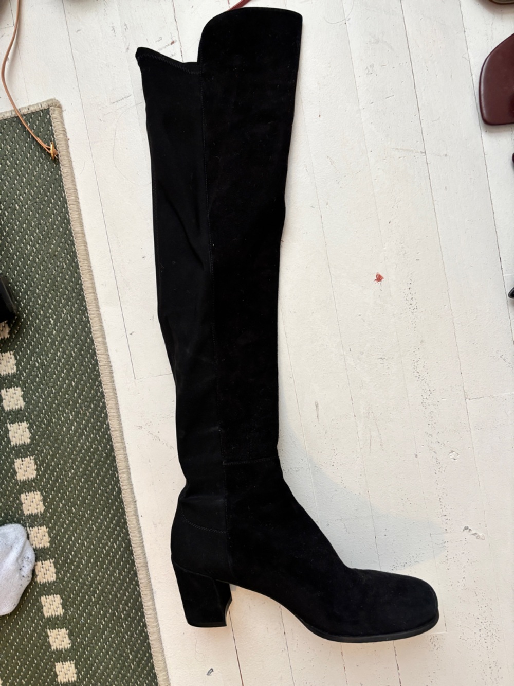 Stuart Weitzman City Microstretch and Suede Over-the-Knee Boots